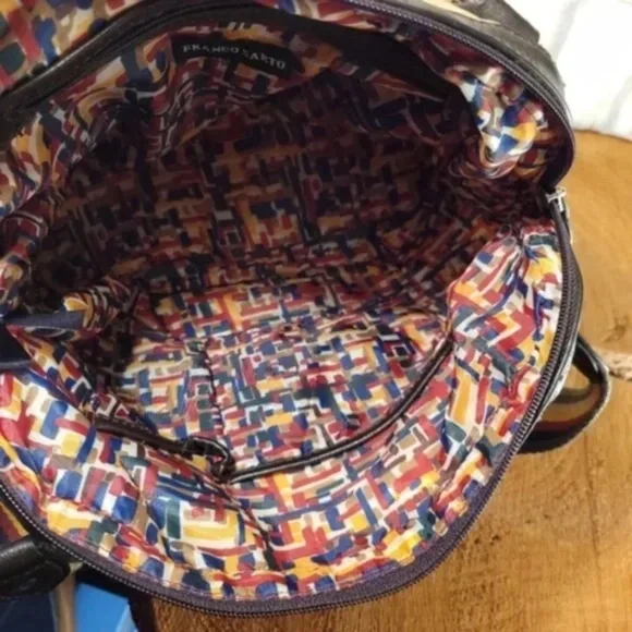 Retro Rainbow Strap Nylon Bag with tethered mini purse - Picture 13 of 16